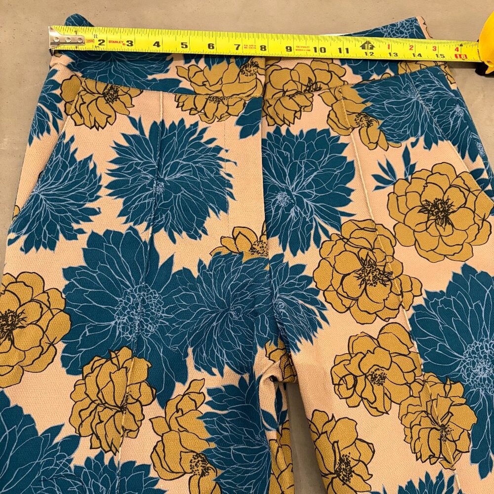 NWT Smythe Wide-leg Pintuck Trousers In Blue Dahlia - 6 - Picture 4 of 5